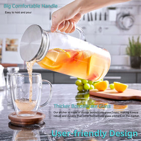 Bivvclaz pitcher wide-mouth opening enables easy cleaning and filling.