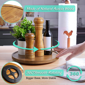 Bivvclaz round serving tray with anti-slip base for food and display