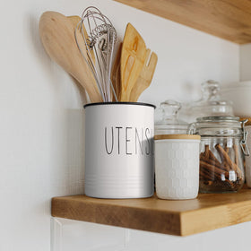 Bivvclaz vintage-inspired detail enhances rustic kitchen decor.