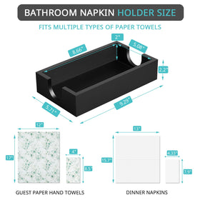 Bivvclaz wooden guest towel holder keeps paper towels organized on your table