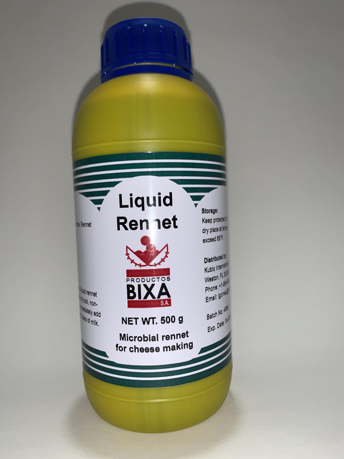 Bixa non-GMO microbial rennet packaging ready for kitchen use