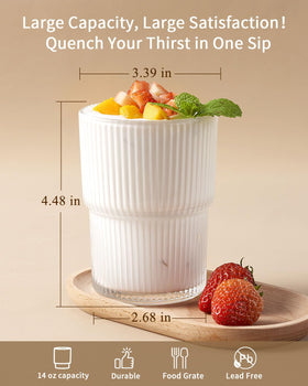 BJMEDYM ergonomic-grip glasses ensure comfortable handling for hot or cold drinks.