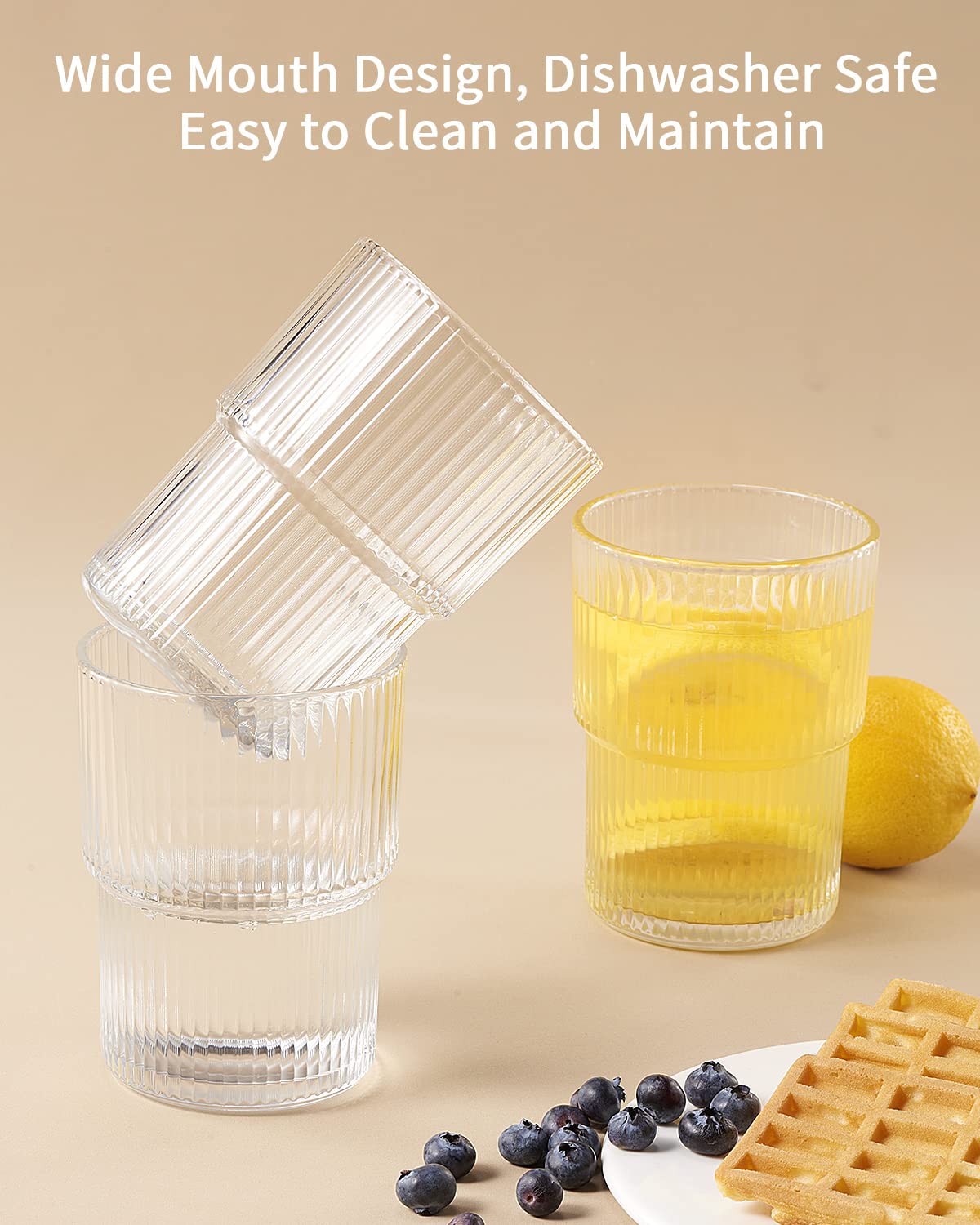 BJMEDYM stackable-glassware saves cabinet space and simplifies storage.
