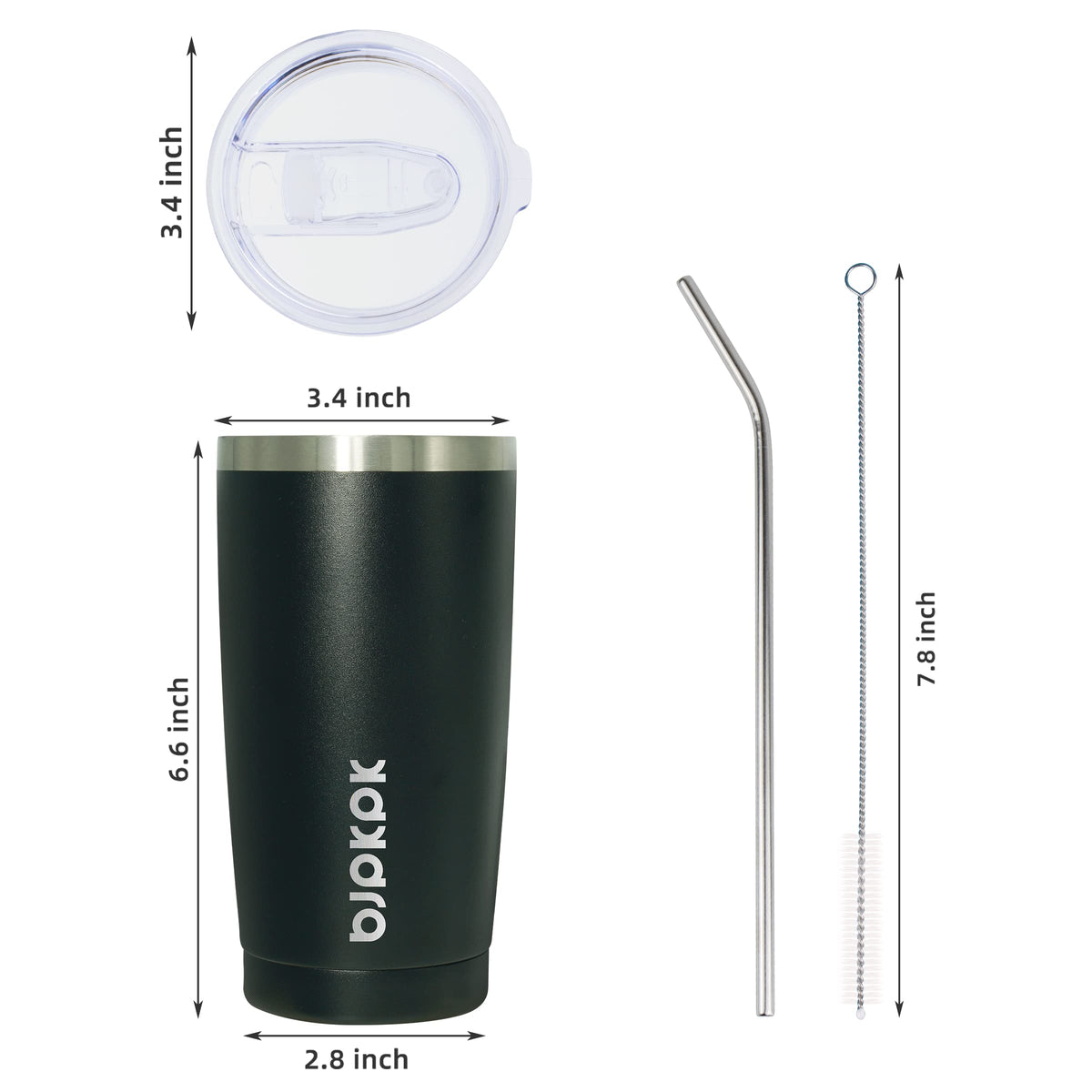 BJPKPK 20 oz tumbler with included straw ready for quick refreshments during workouts