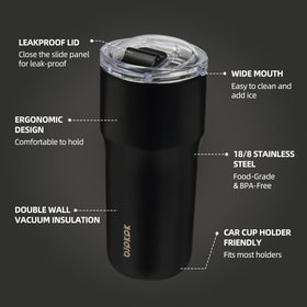 BJPKPK 24oz stainless steel tumbler keeps beverages cold longer.