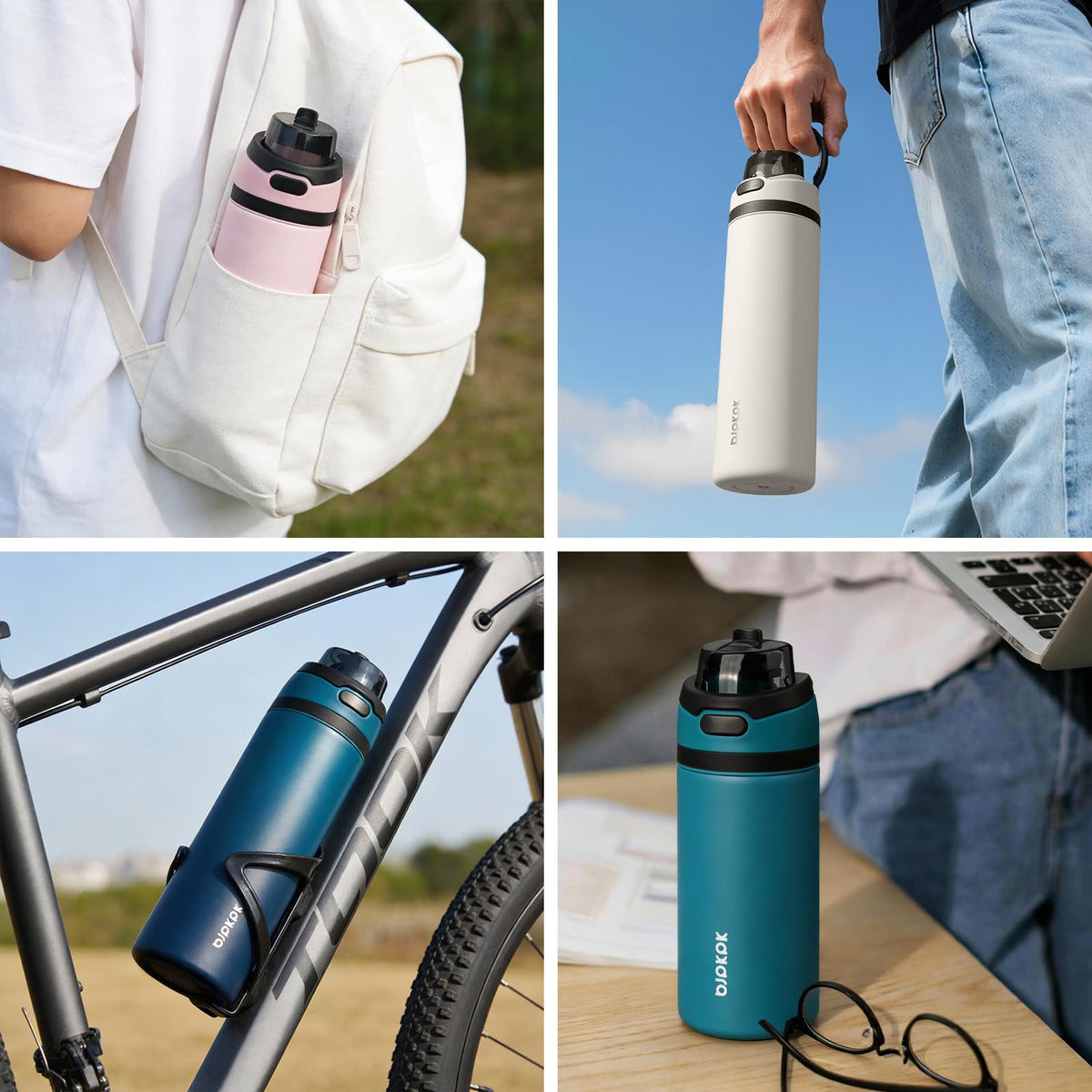 BJPKPK 25oz bottle includes two straws and cleaning brush in lavender.