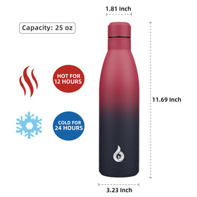 BJPKPK 25oz insulated bottle cap open, easy pouring during workouts