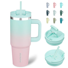 BJPKPK 30oz tumbler with handle and straw in bubble gum for all-day hydration