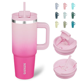 BJPKPK 30oz tumbler with handle and lid for easy on-the-go sipping.