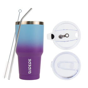 BJPKPK Ocean Dream tumbler features two lids for sip or leak-proof use on the go.