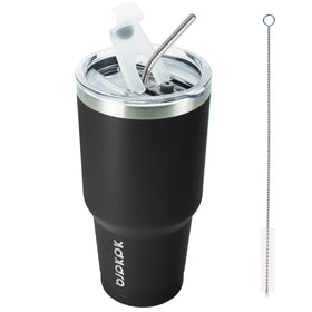 BJPKPK 30oz tumbler with lid and straw for spill-safe on-the-go hydration.