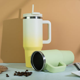 BJPKPK 40oz tumbler fits most cup holders with a wide mouth design.