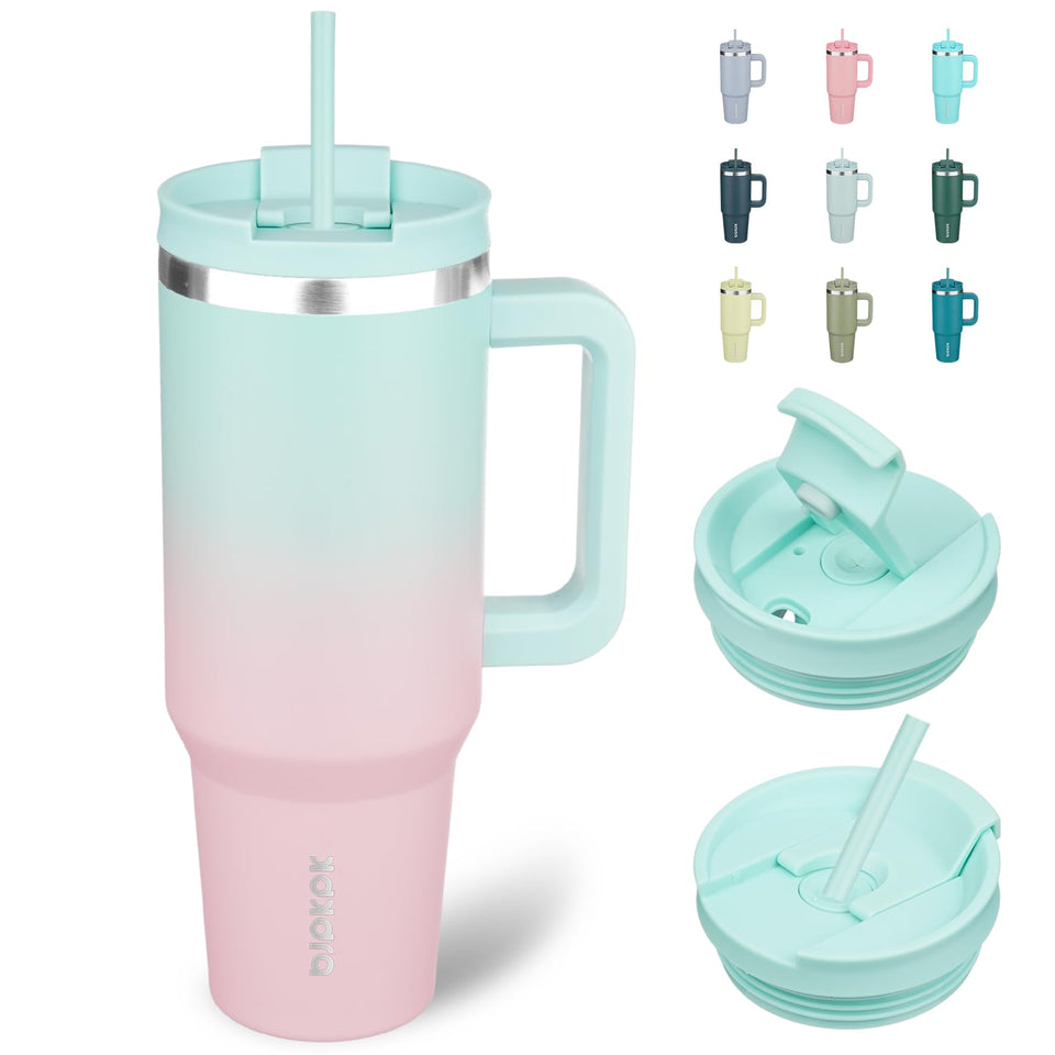 BJPKPK 40oz tumbler with handle for on the go hydration.