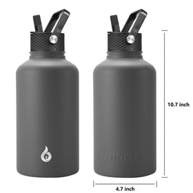 BJPKPK 64oz insulated bottle with paracord handle for secure outdoor carry