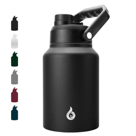BJPKPK 64 oz insulated bottle cap closeup with leak-proof seal for travel