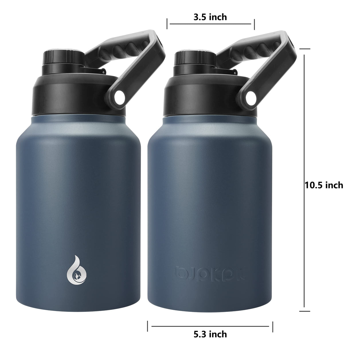 BJPKPK 64 oz bottle handle close-up for easy transport.