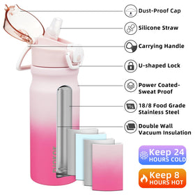 BJPKPK bottle lid button opening shows one-handed use and leak-proof design