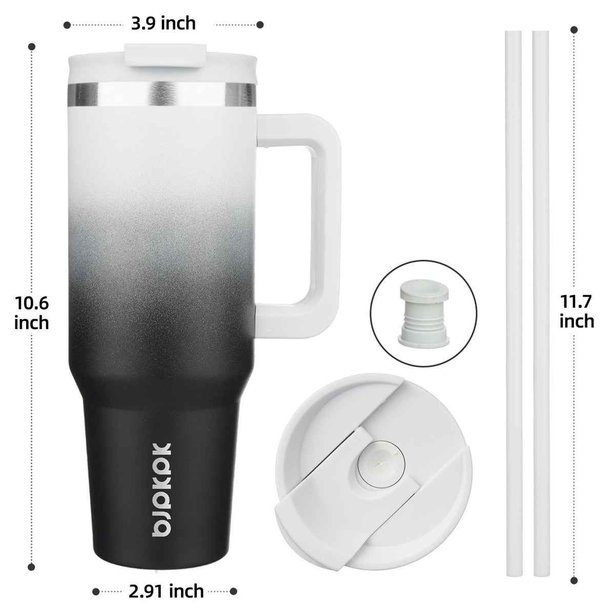 BJPKPK BPA-free lid with sip design and straw option