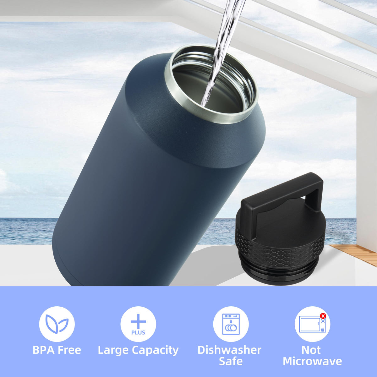 BJPKPK dishwasher-safe bottle for quick, convenient cleaning.