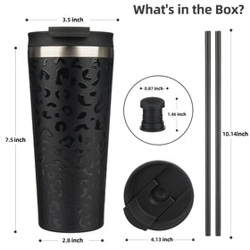 BJPKPK double-wall stainless steel leopard tumbler emphasizes durability
