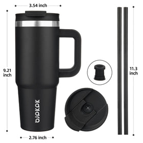 BJPKPK double-wall vacuum insulation tumbler keeps drinks hot or cold longer.