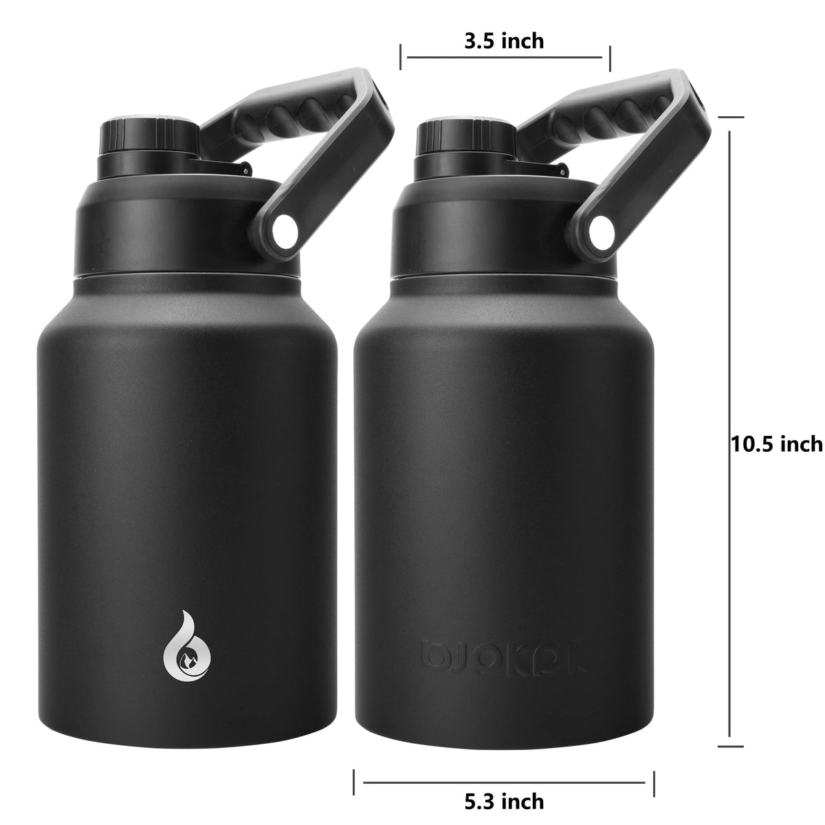 BJPKPK half-gallon bottle with ergonomic handle for easy carrying on hikes