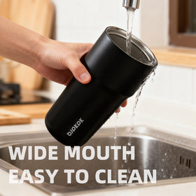 BJPKPK double-wall vacuum keeps drinks cold and hot for hours.