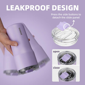 BJPKPK leakproof lid with silicone seal prevents spills during travel.