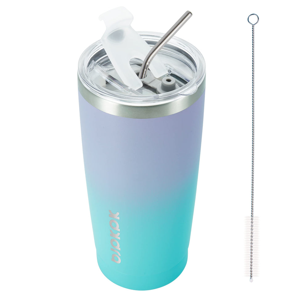 BJPKPK insulated tumbler with lid and straw for convenient daily hydration