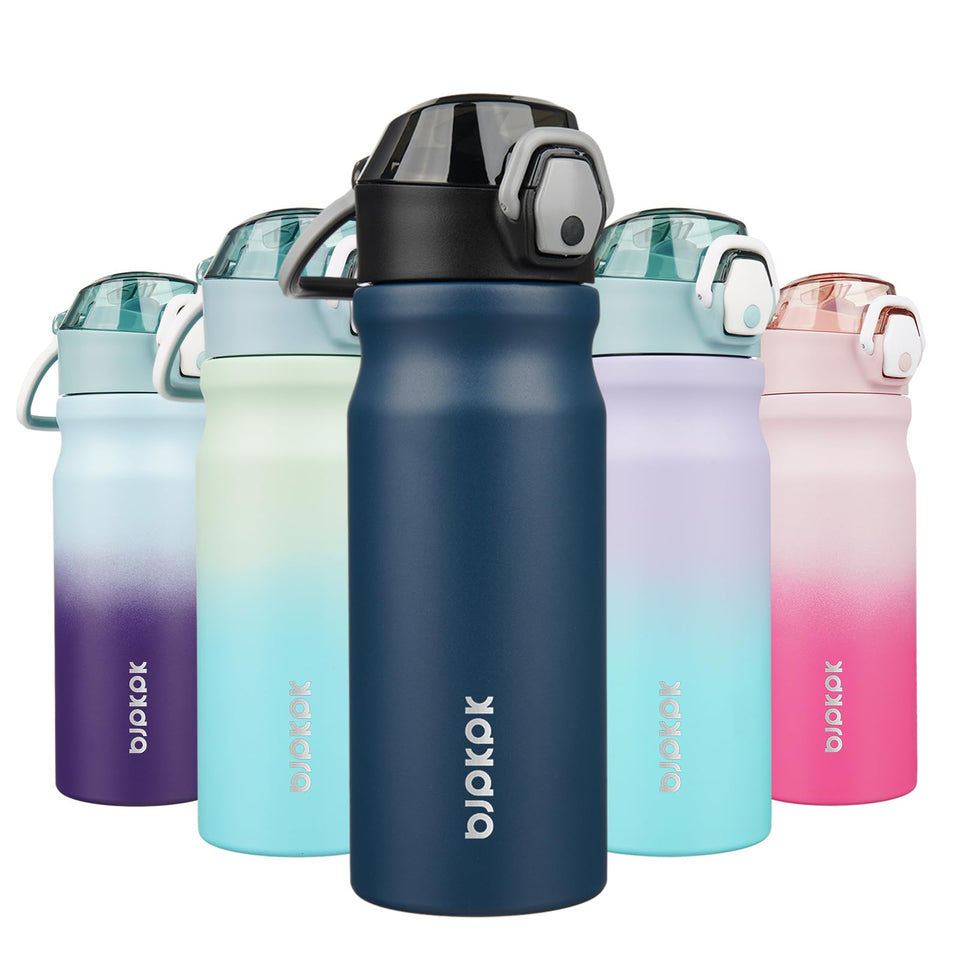 BJPKPK insulated bottle with straw keeps drinks fresh and easy to sip on the go
