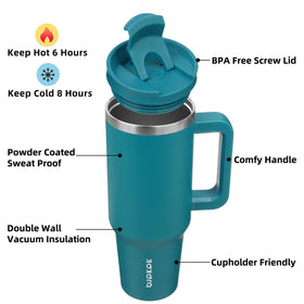 BJPKPK Laguna 40 oz tumbler with narrow bottom fits most car cup holders.