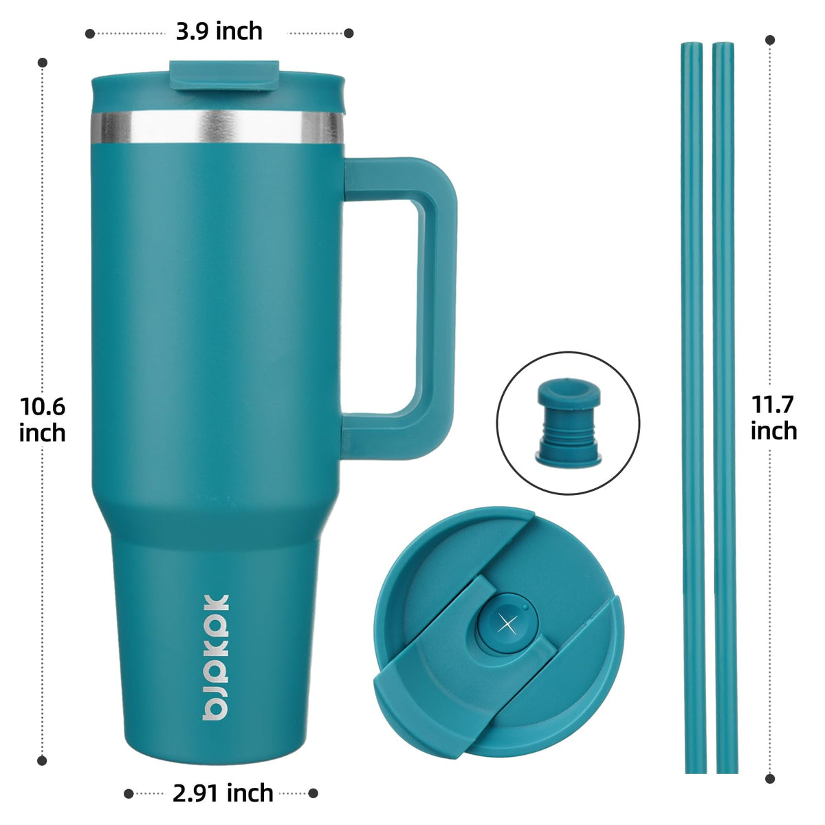 BJPKPK Laguna 40 oz tumbler wide mouth for easy filling and cleaning.