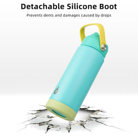 BJPKPK bottle resting on non-slip boot protects bottom during activity