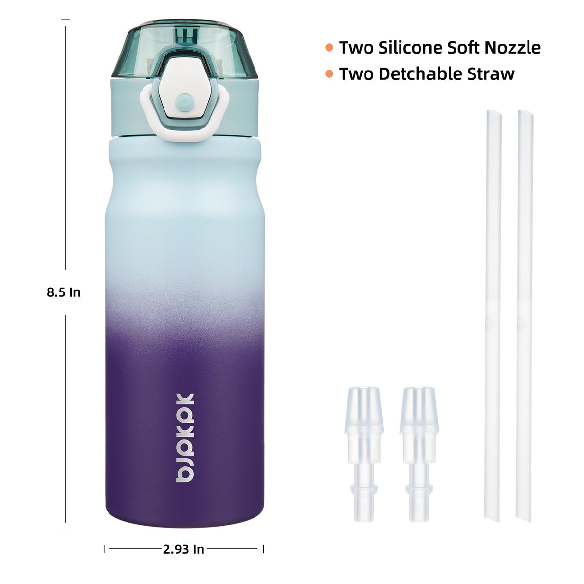 BJPKPK Ocean Dream leak-proof locking lid prevents spills during travel