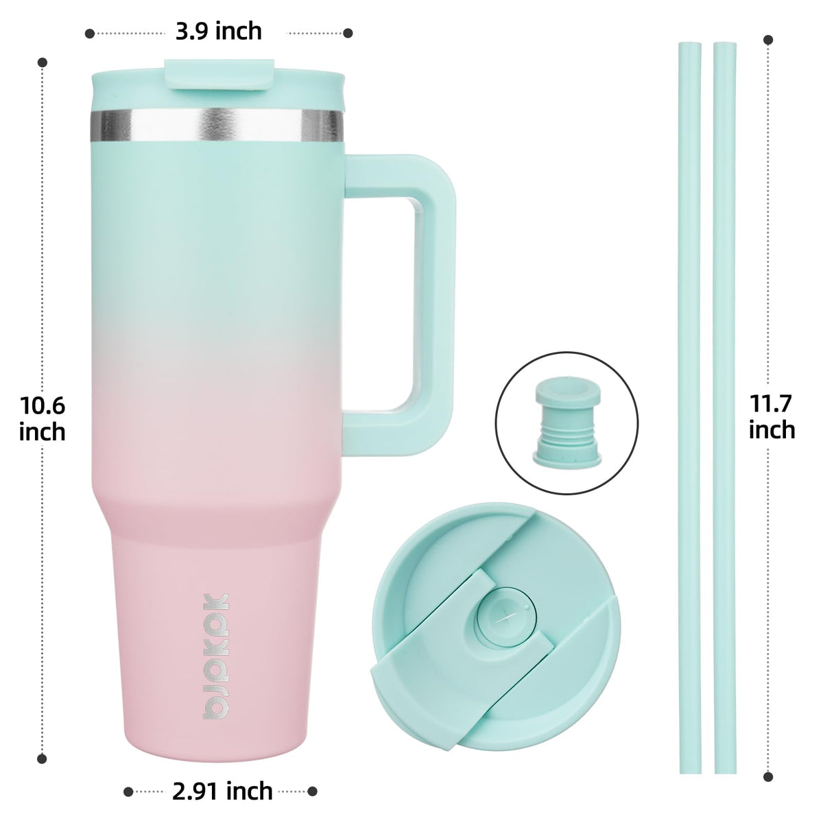 BJPKPK premium 18-8 stainless steel for durable insulation.