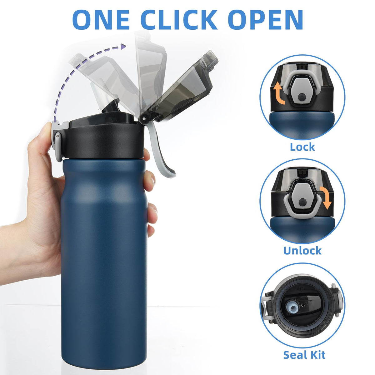 BJPKPK double-wall stainless steel bottle maintains temperature for hours