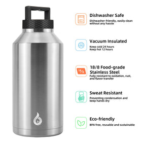BJPKPK stainless steel BPA-free bottle resists rust and flavor transfer.