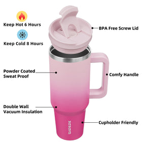 BJPKPK stainless steel double-wall insulation keeps drinks hot or cold for hours.