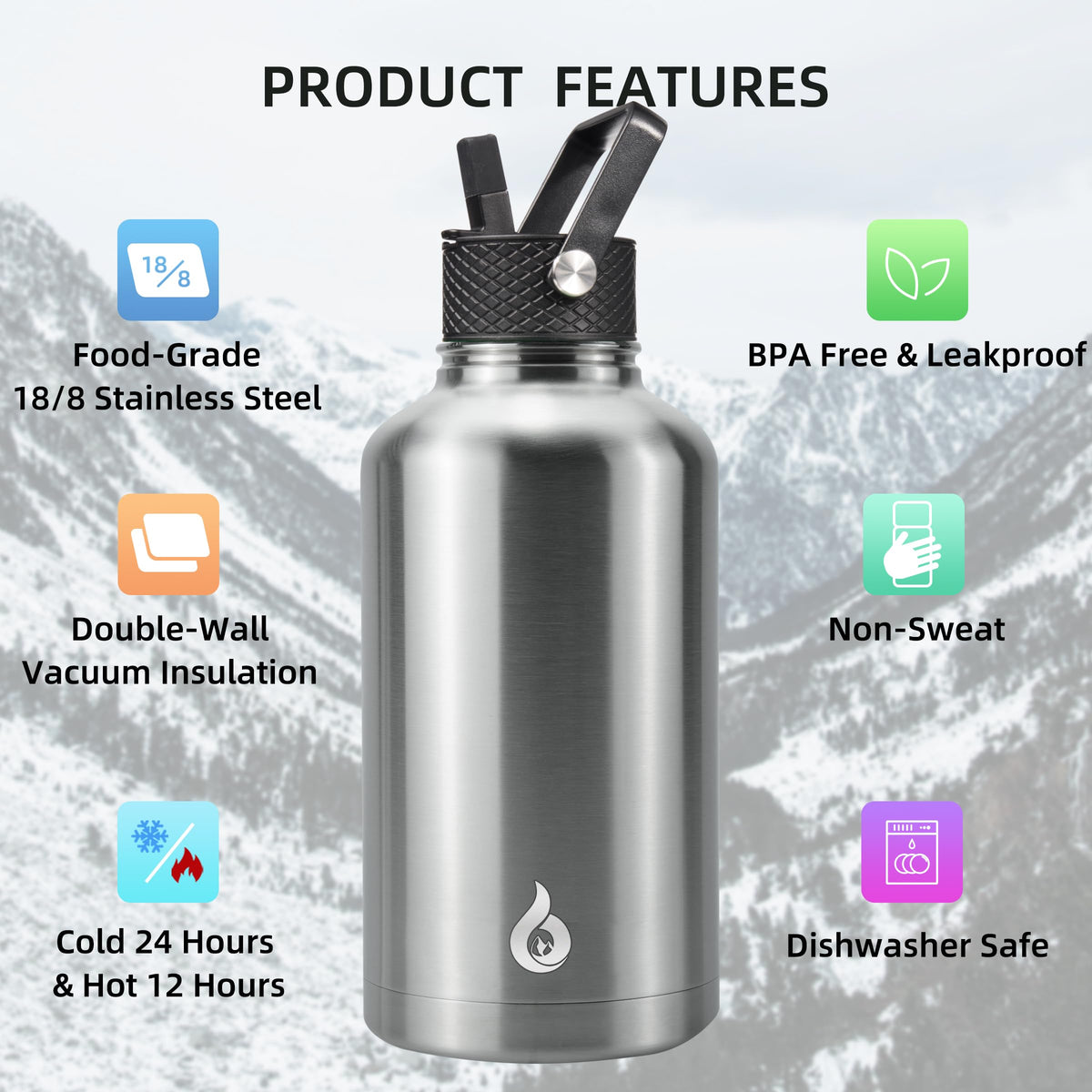 BJPKPK three lids and paracord handle support versatile everyday use