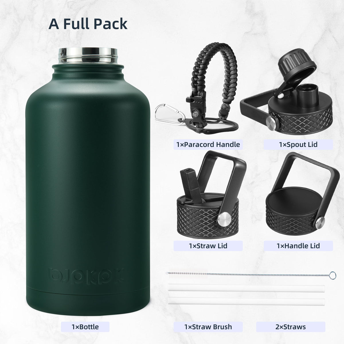 BJPKPK triple-lid setup includes straw, twist spout, and portable lid