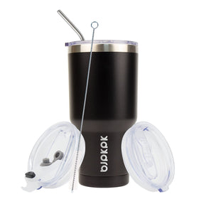 BJPKPK 30oz tumbler fits most car cup holders for easy travel.