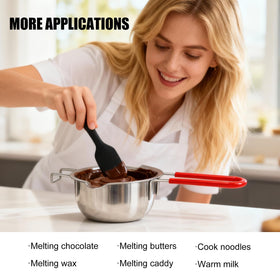 BJSSBJH induction-compatible double boiler for versatile stove use