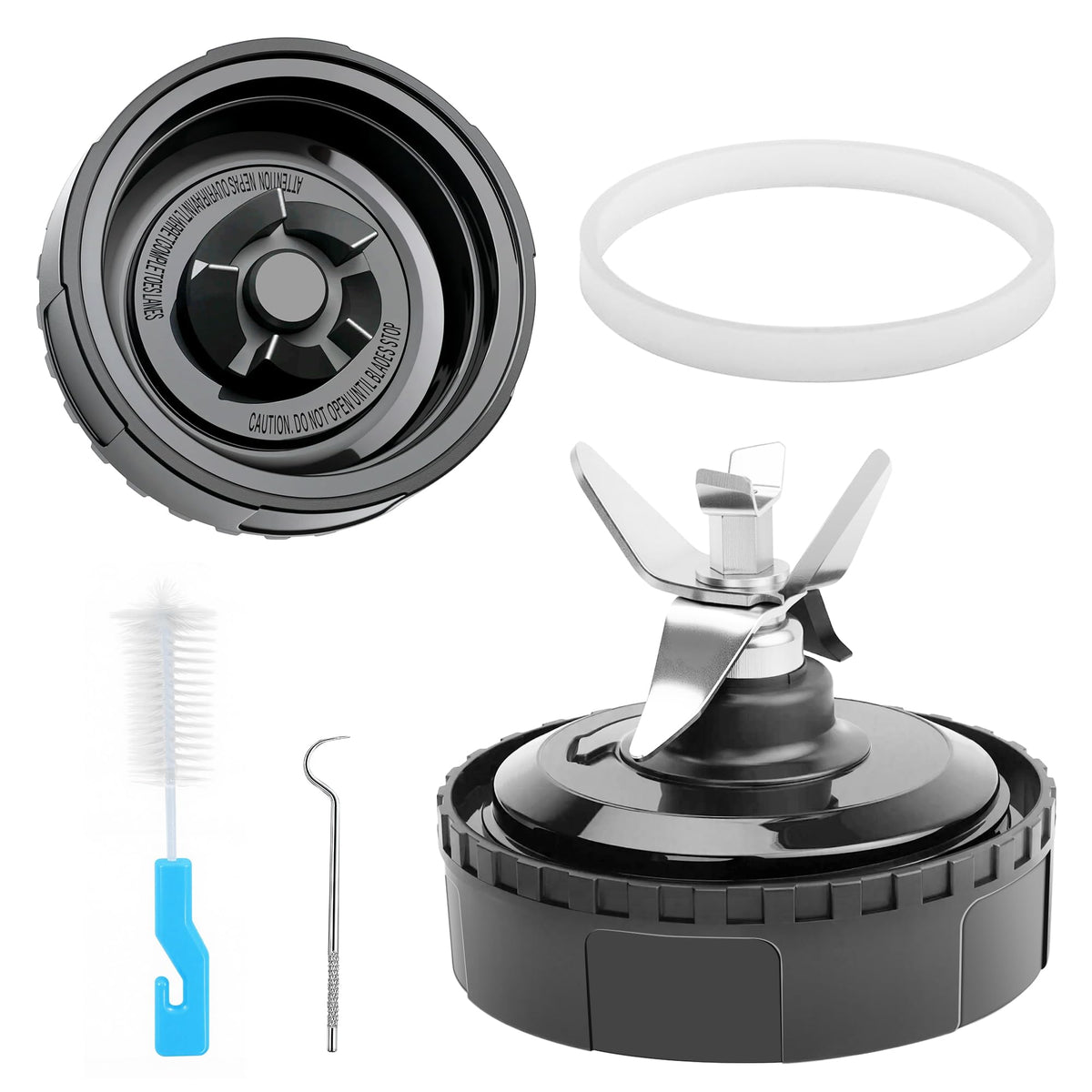 BKFOLIUM 5-fins blade assembly compatible with Ninja, ready for fast smoothies.