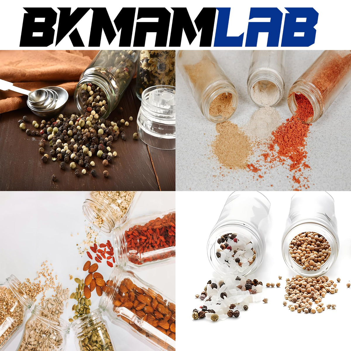 BKMAMLAB aluminum-cap jars for DIY crafts, party favors, or gifts.
