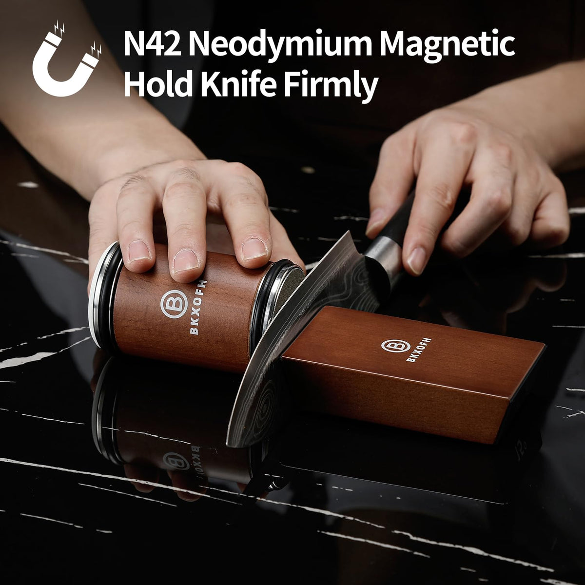 BKXOFH knife sharpener ceramic disc polishing edge for lasting sharpness