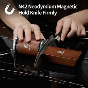 BKXOFH knife sharpener ceramic disc polishing edge for lasting sharpness