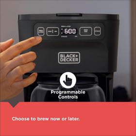 BLACK+DECKER CaféCraft Sneak-A-Cup lets you pour early without spills.