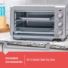 BLACK+DECKER Crisp 'N Bake fits a 12-inch pizza for family dinners.
