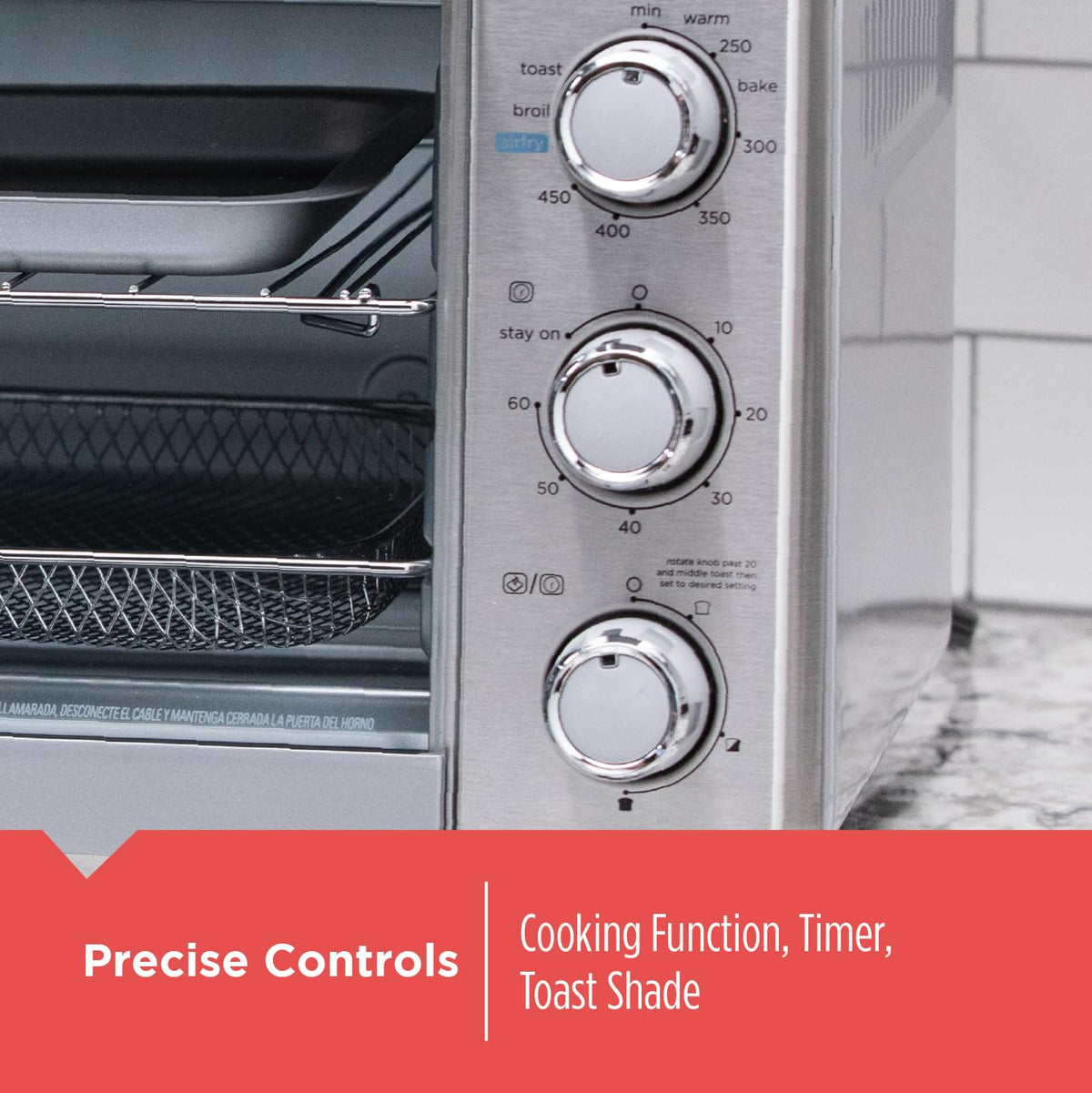 BLACK+DECKER air fry basket ready to deliver crisper results with less oil.