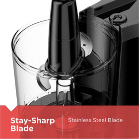 BLACK+DECKER FreshPrep chopper with functional lid for dips and salsas.